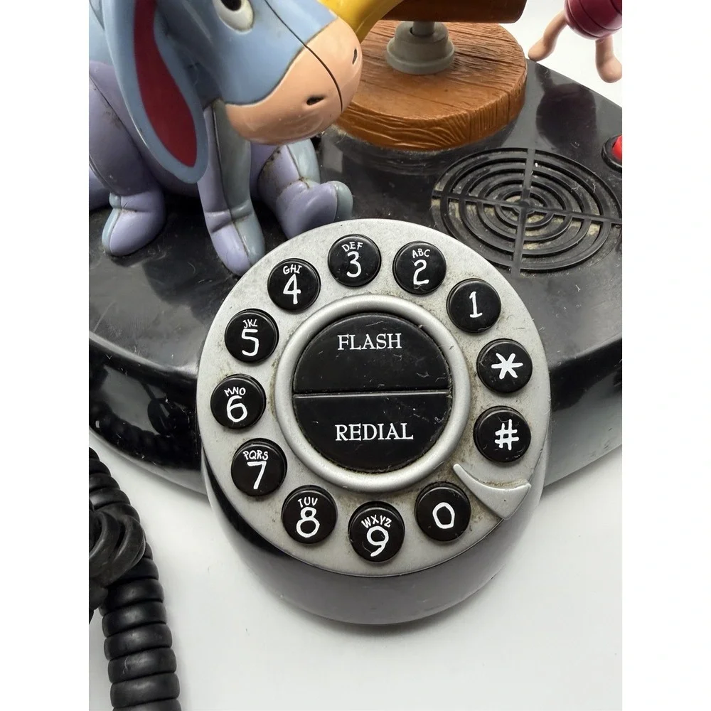 Vintage Disney Winnie Pooh Animated Talking Telephone Eeyore Piglet